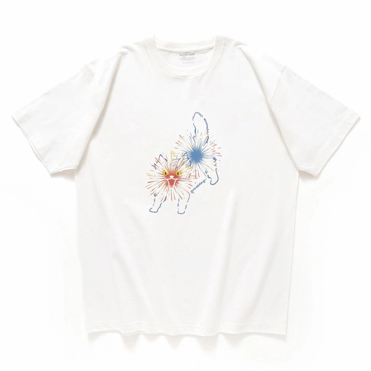 Prom Cozy and Soft (ZT1548) Fireworks Cat Graphic Tee