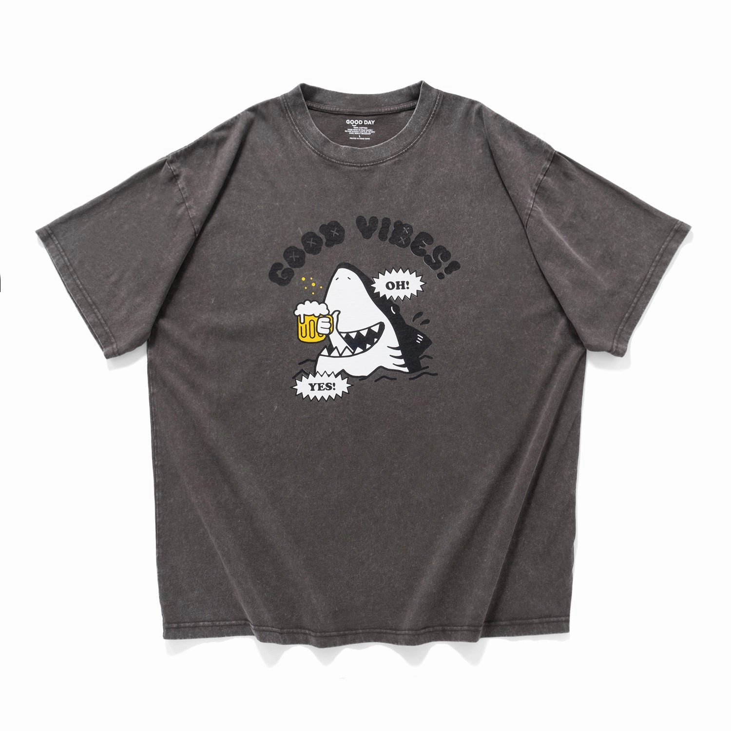 graduation Light Fit Wear (ZT1625) Shark Beer Graphic Washed Tee