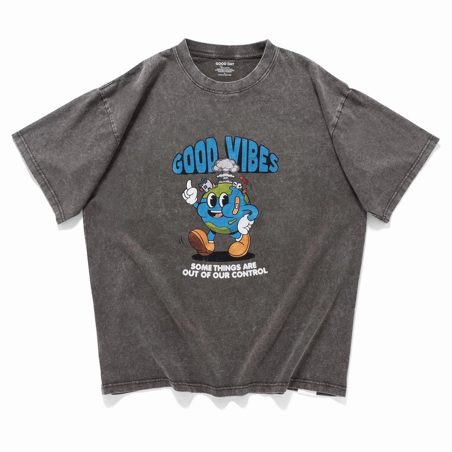 Thermal Regulation Layer Pastel color (ZT1628) Good Vibes Retro Graphic Tee