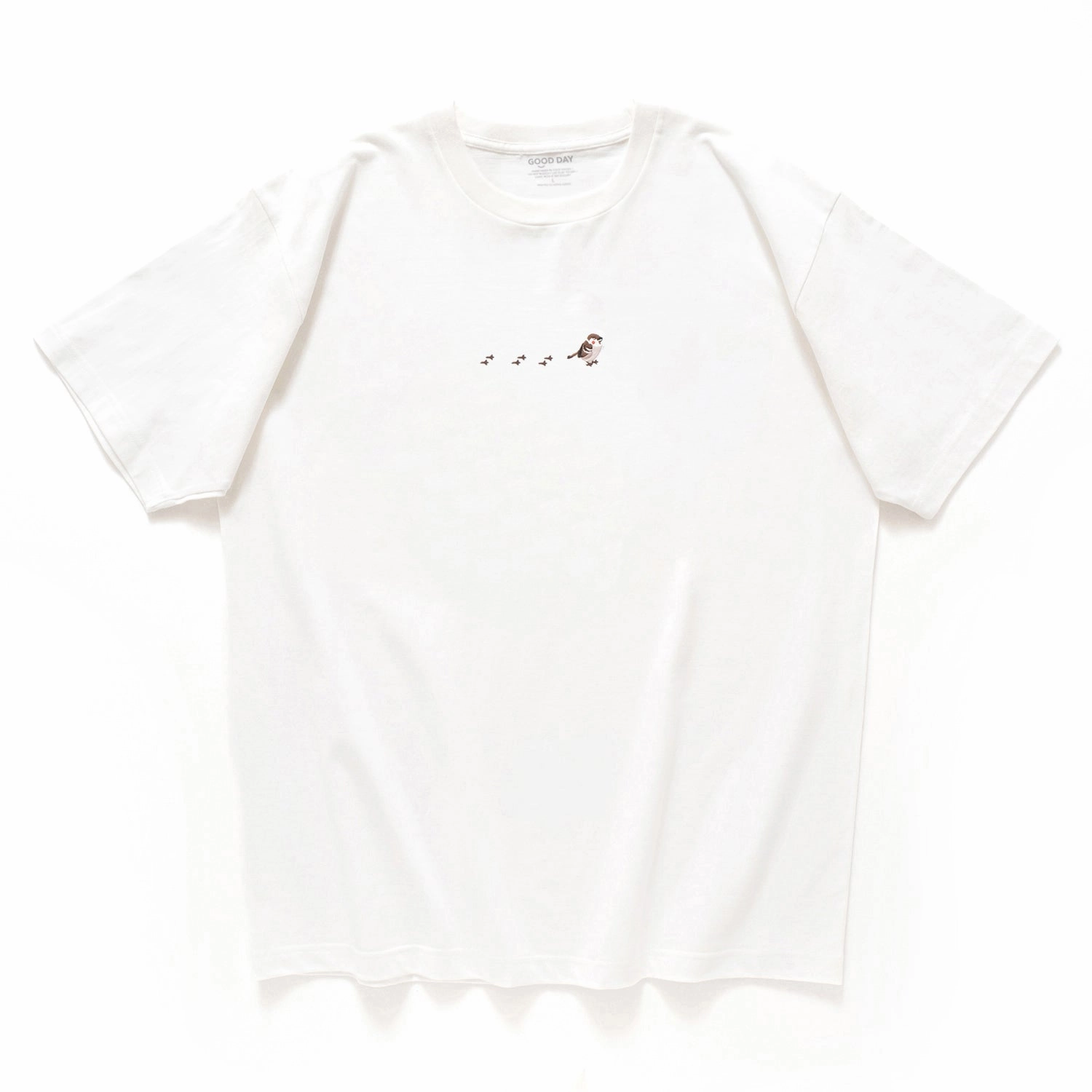 (ZT1635) Animal Footprints Embroidery Tee Kids clothing dry cleanable