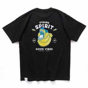 (ZT1639) Neon Animal Graphic Tee Brushed Interior Lining Cozy Feeling
