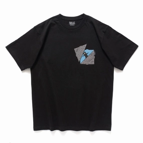 (ZT1640) Drain Cover Graphic Patch Tee Comfy Layering