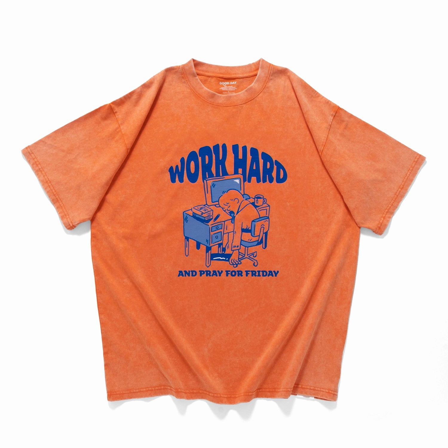 Quick Wear Outdoor Trend (ZT1648) Work Hard Graphic Washed Tee