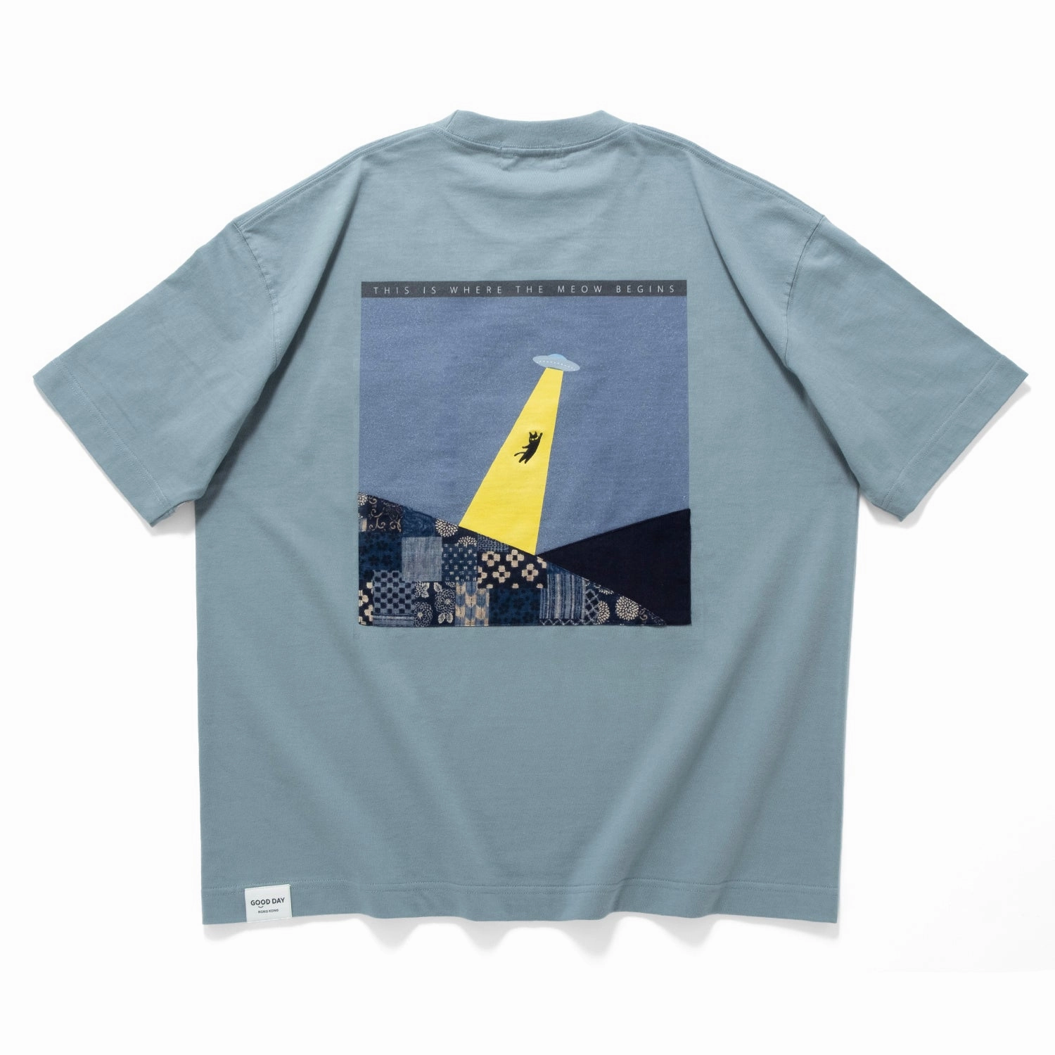 Cozy Vibe (ZT1685) Meow Begins Patchwork Pocket Tee