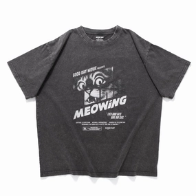 (ZT1695) The Meowing Graphic Tee Stylish Outfit Sporty Top