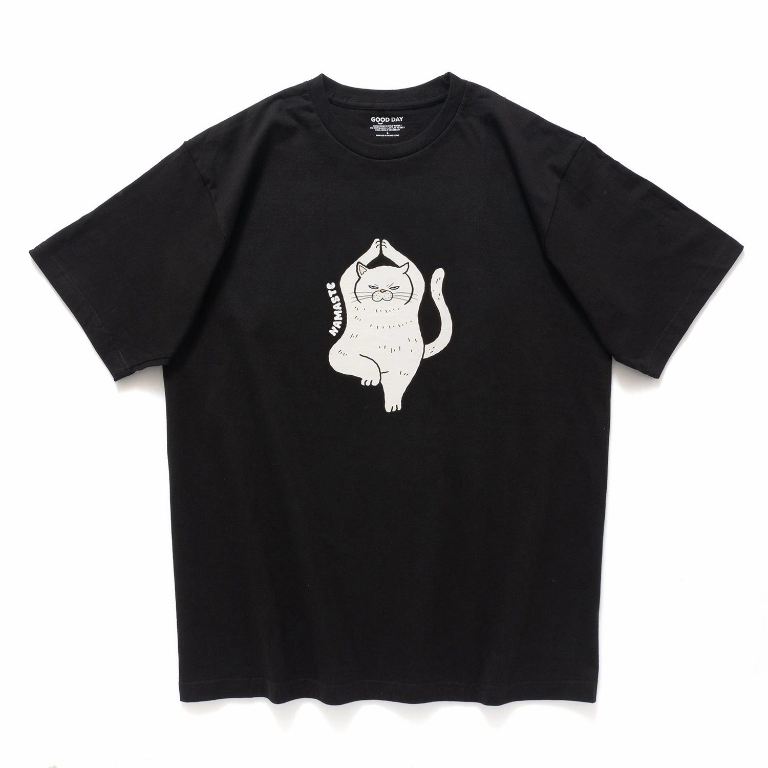 Sophisticated Casual Feminine Touch (ZT1730) Namaste Cat Graphic Tee