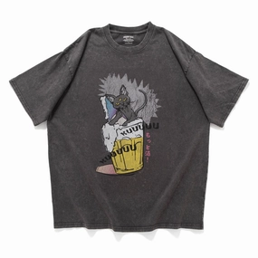 Essential Piece (ZT1739) Alcohol Cat Graphic Tee