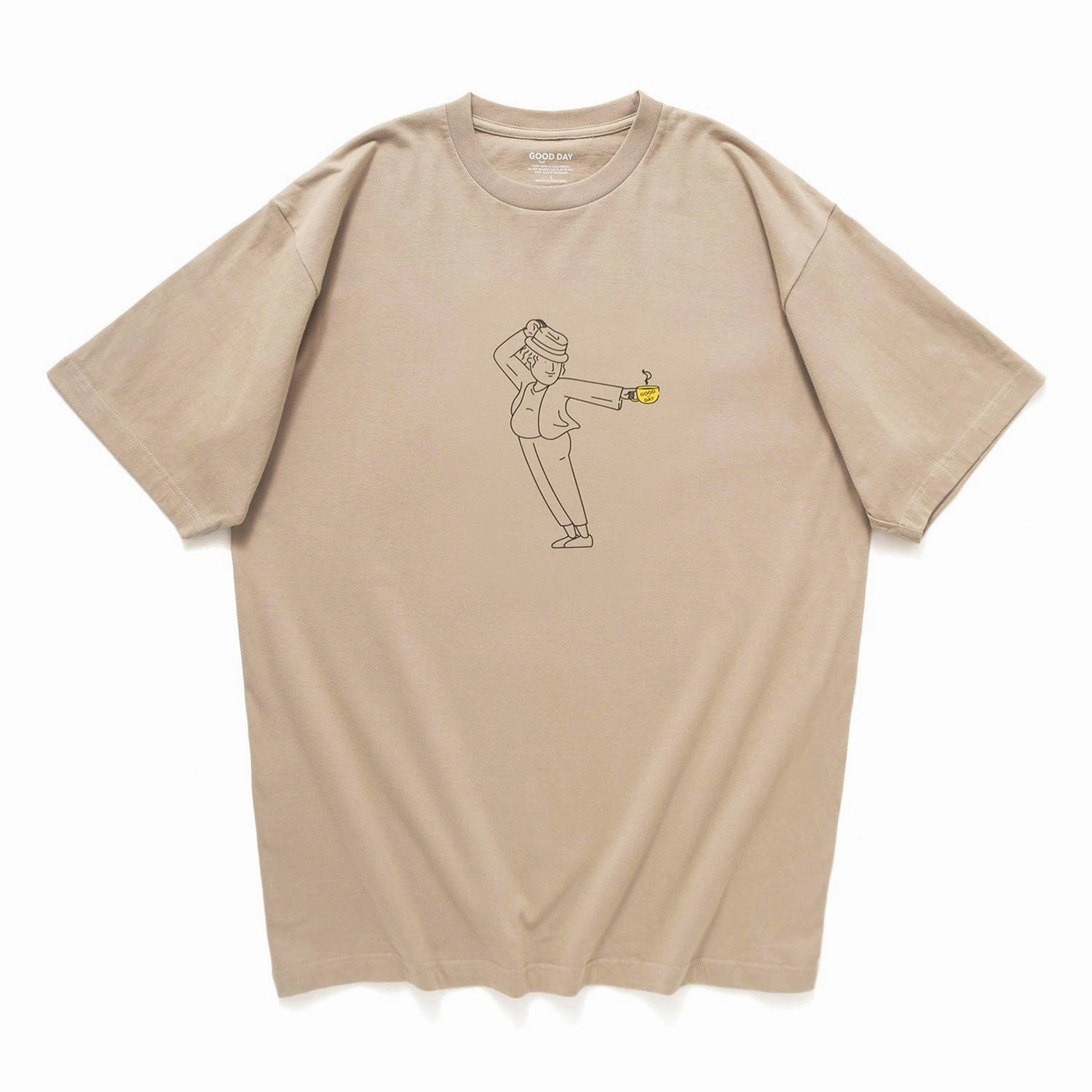 Casual layering piece (ZT1758) Coffee With MJ Graphic Tee