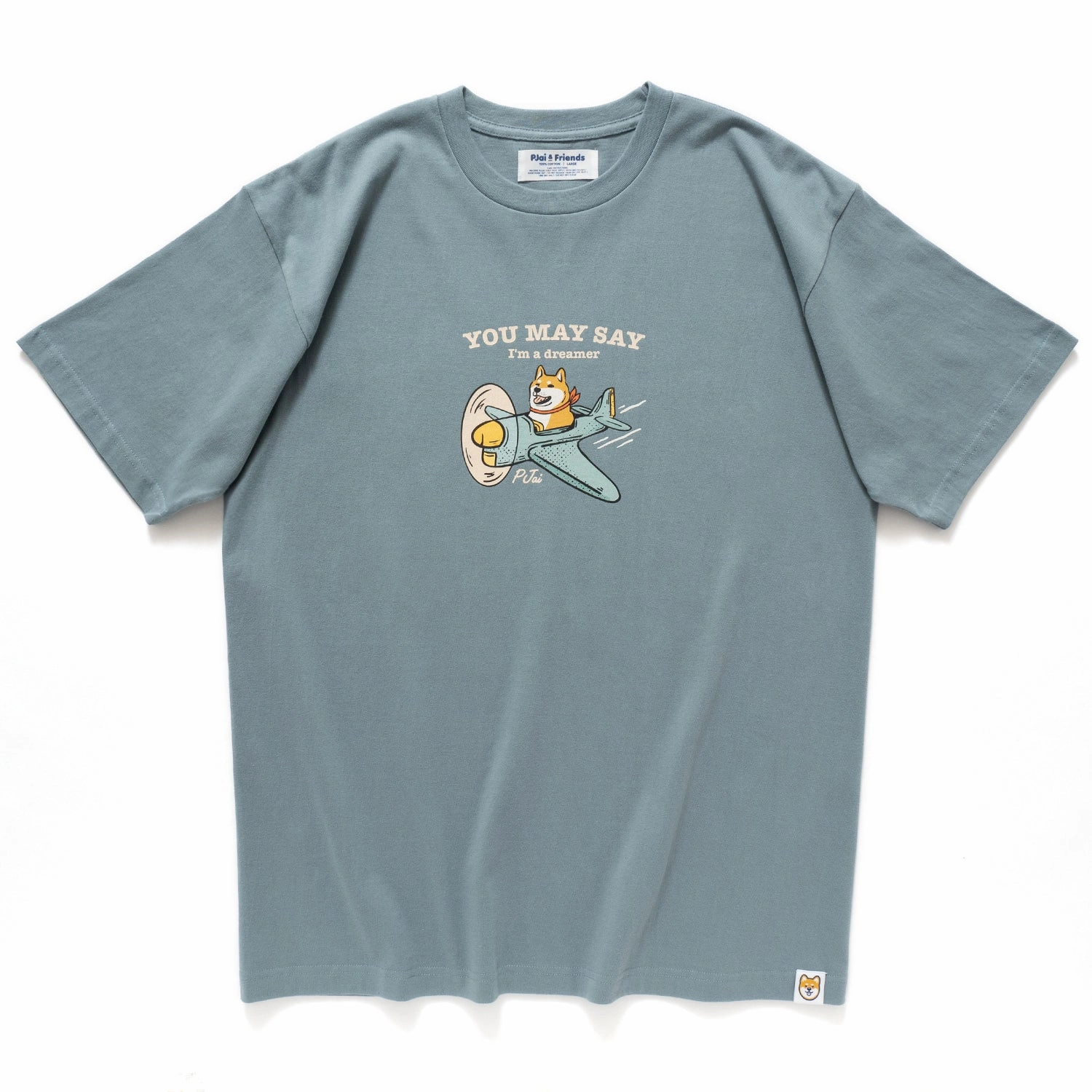 (ZT664) Vintage Pilot Graphic Tee Office Casual