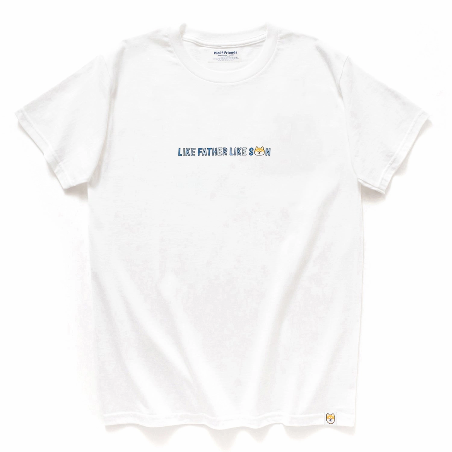 Flexible Ribbed Neckline Short Sleeve (ZT759) Like Father Like Son Graphic Tee