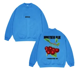 Trendy Layering Everyday Cozy A Thousand Futures x GK 'Honeydew Blue' Vintage Washed Sweater - Cobalt Blue