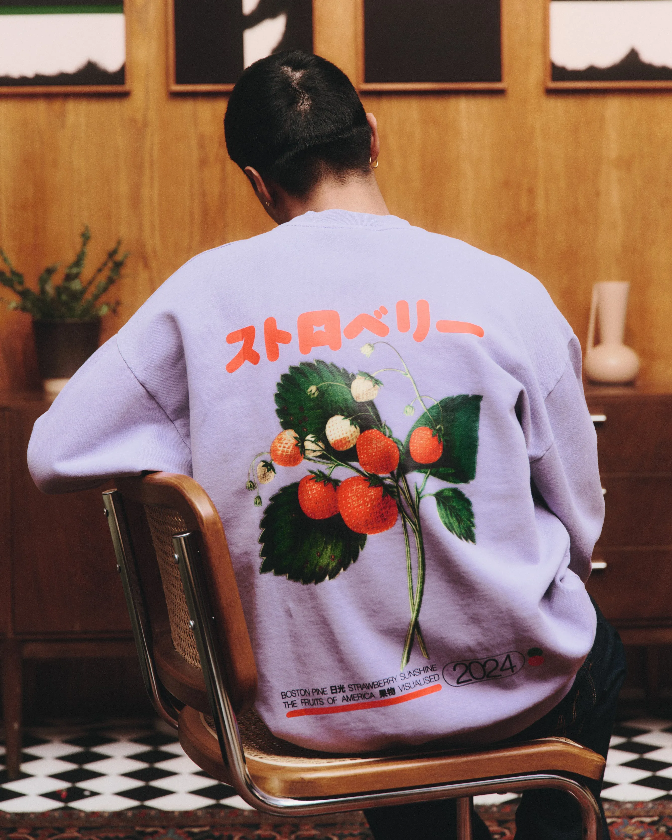 Breathable wear A Thousand Futures x GK 'Strawberry' Vintage Washed Sweater - Lilac