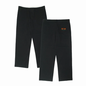 A Thousand Futures 'Lucky' Work Trouser - Black Double Needle Stitching Quick Cool