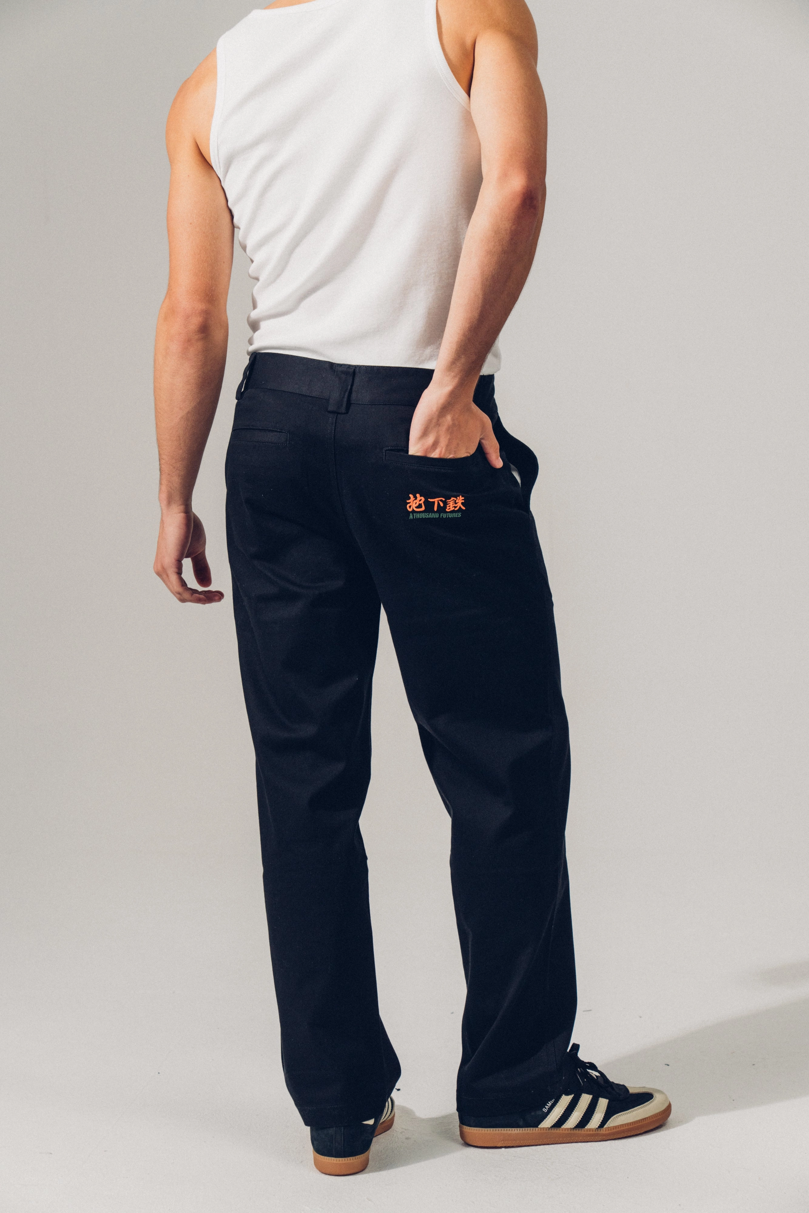 Active Fit Comfy Cut A Thousand Futures 'Lucky' Work Trouser - Black