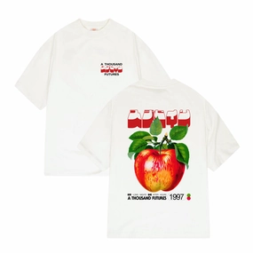 comfortable top RelaxedFit A Thousand Futures x GK 'Apple' Tee - White