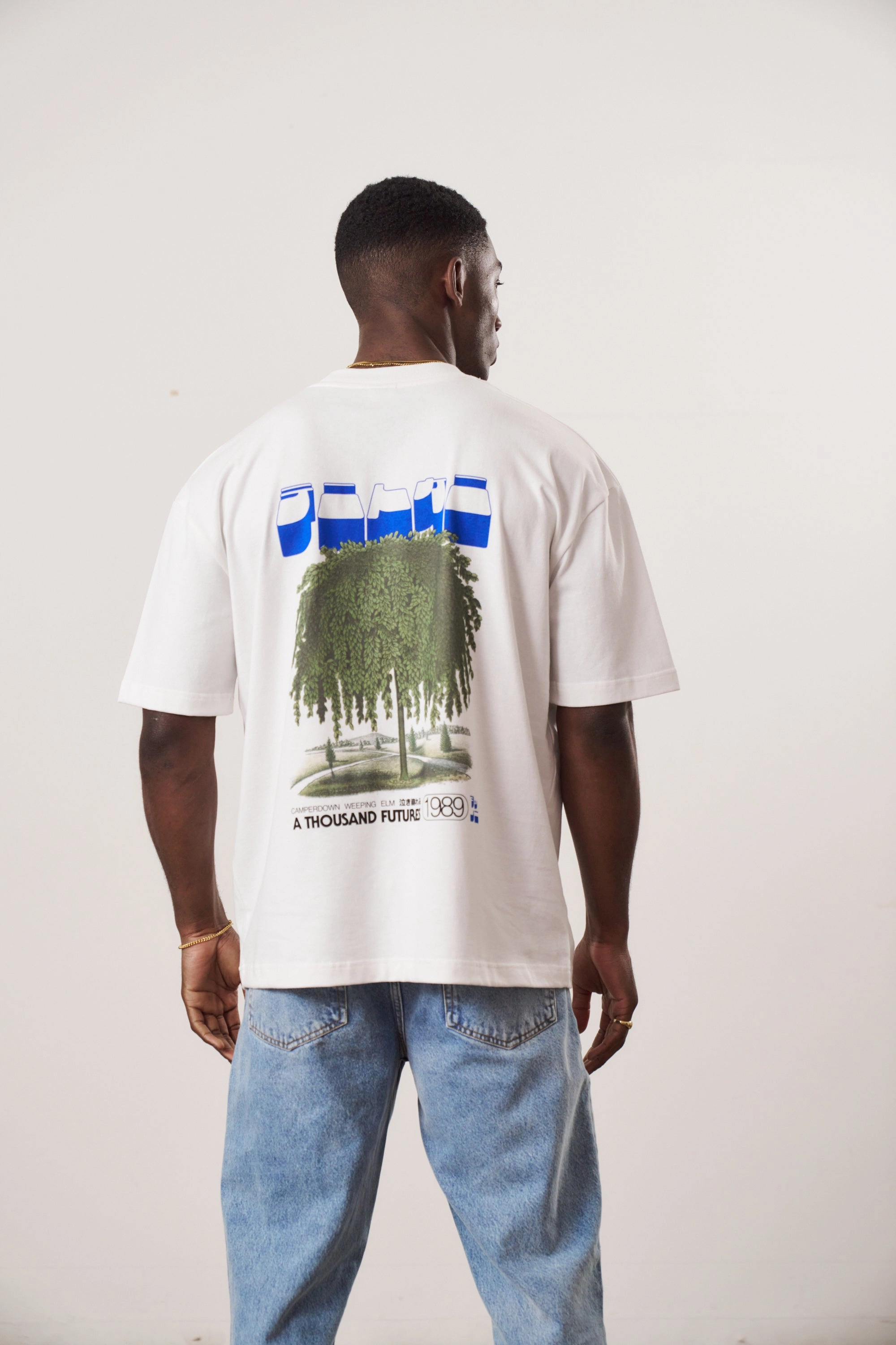 Moisture Wicking Technology A Thousand Futures x GK 'Weeping Elm' Tee - White