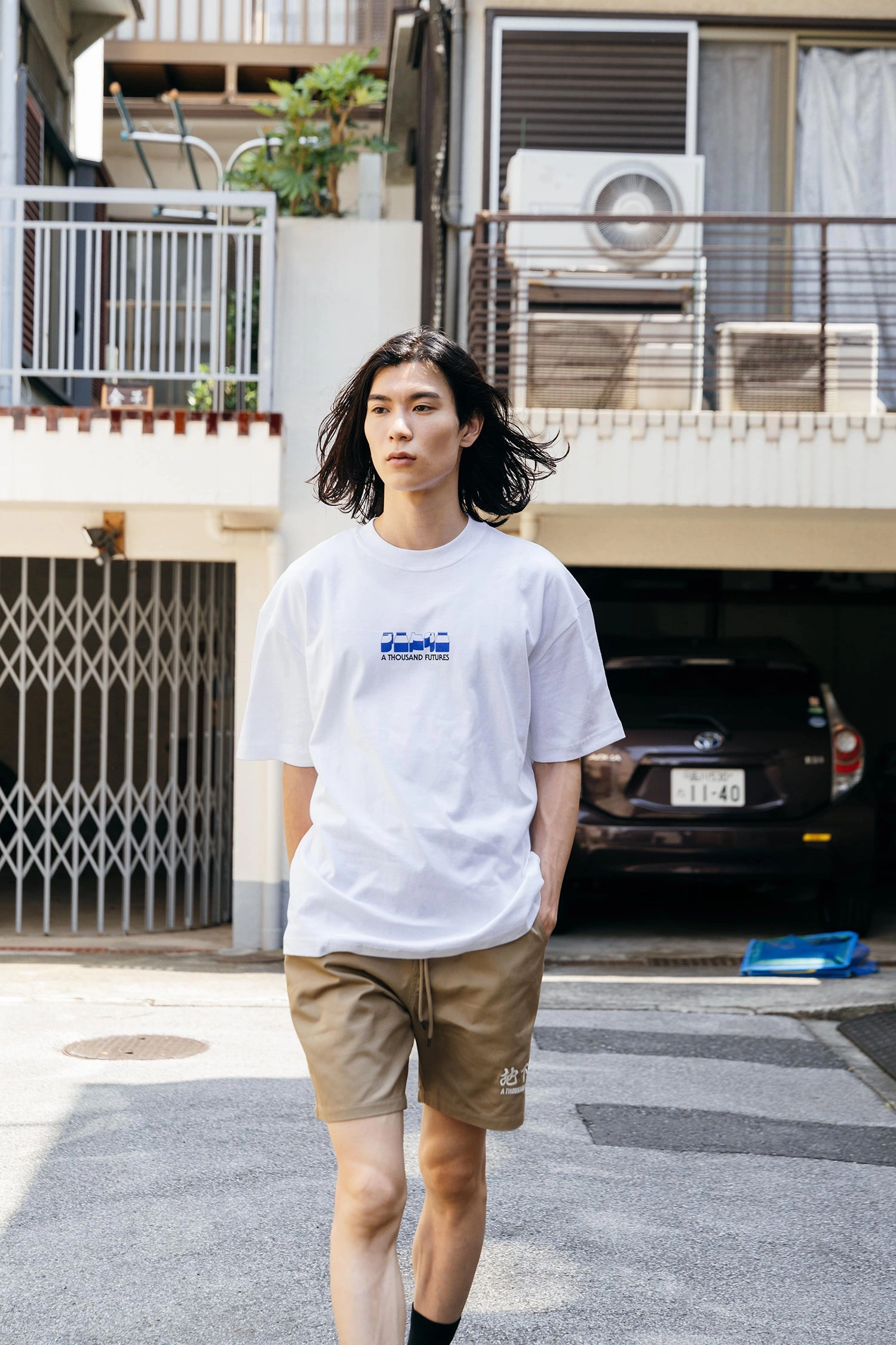A Thousand Futures x GK 'Weeping Elm' Tee - White Effortless Fashion Light Fit Wear