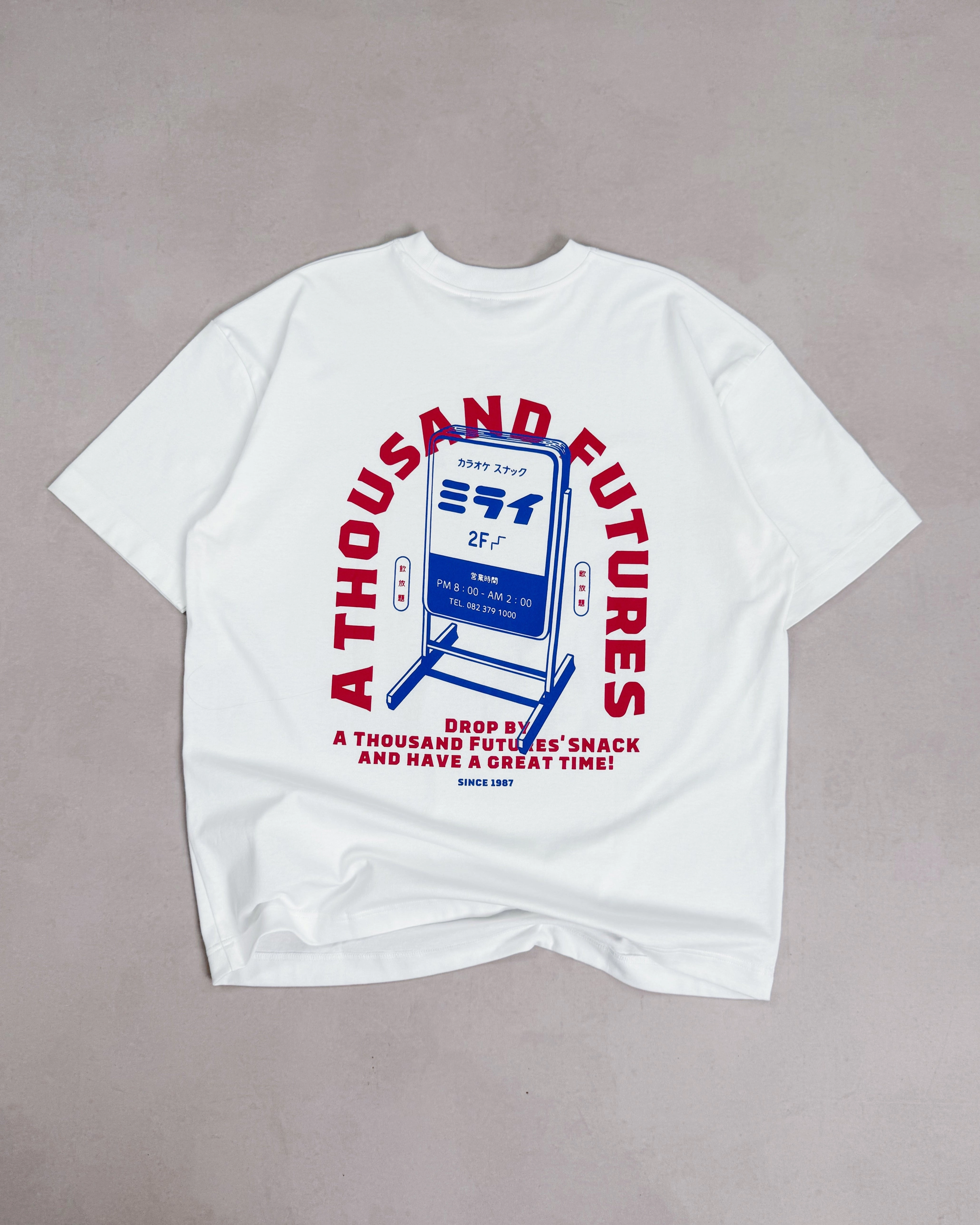 Relaxed Torso Fit Quick Fit A Thousand Futures x Yunosuke 'Snack' Tee - White
