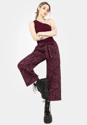 Comfy All-Day Morgana Cotton Broderie Tie Waist Culottes