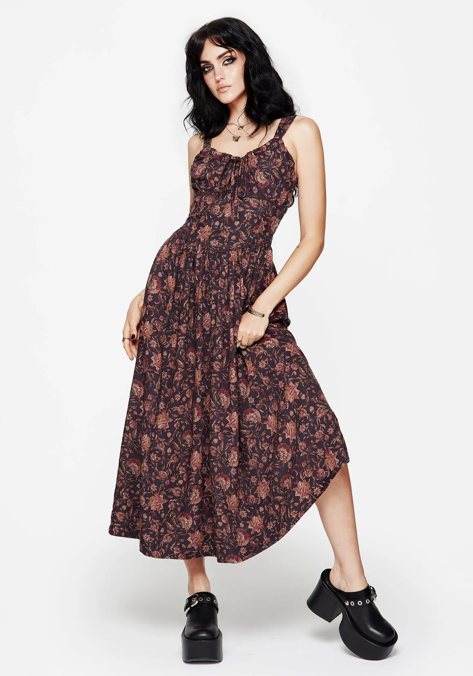 Vibrant Wear Guest Glam Skye Shirred Back Midaxi Dress
