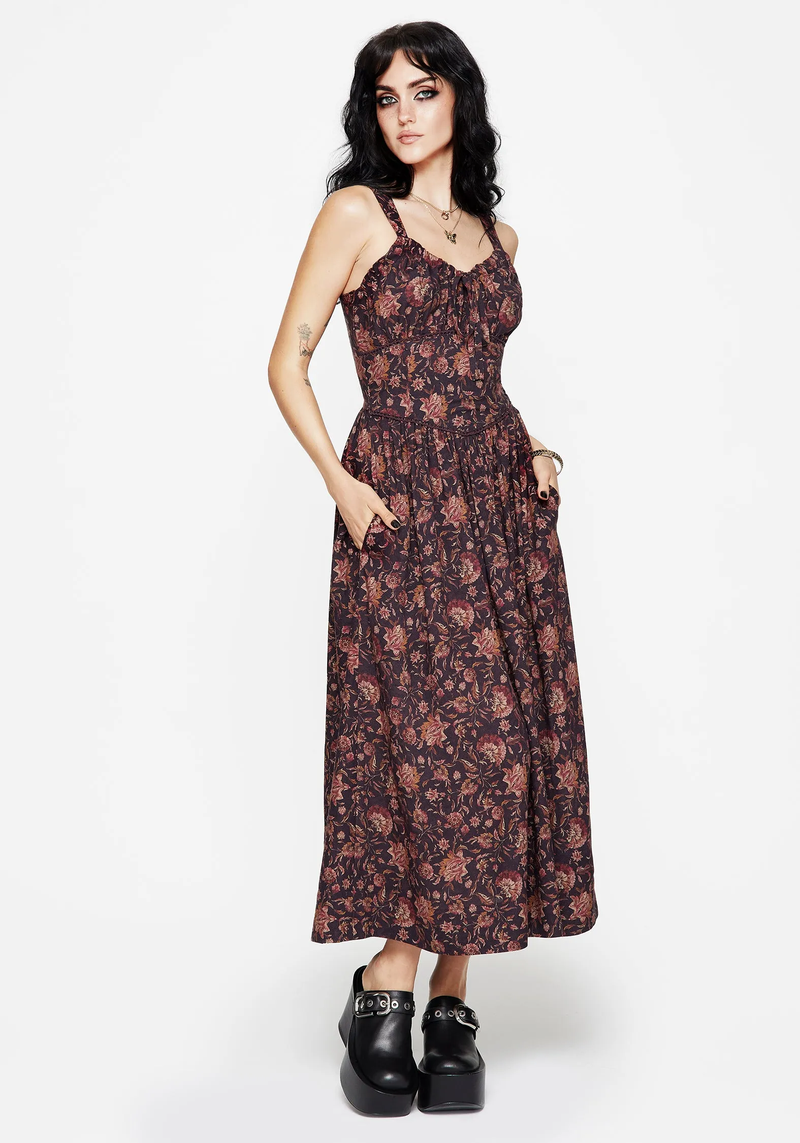 Skye Shirred Back Midaxi Dress Stylish and Simple