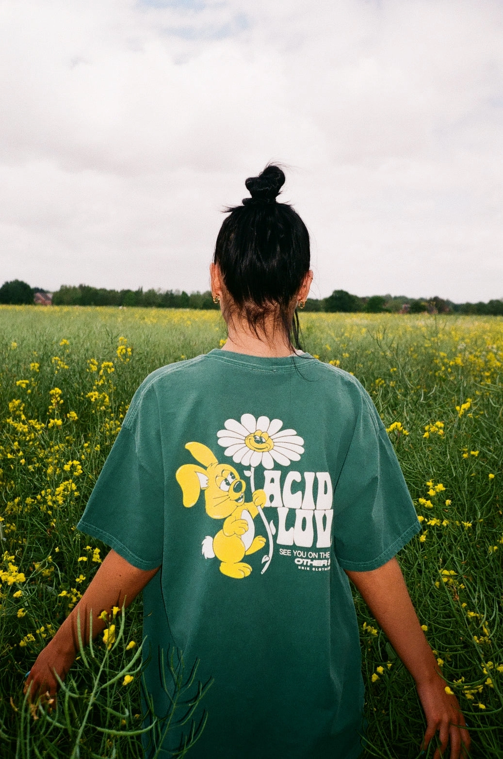 Classic Layering ACID LOVE 0.06 'Other Side' Tee - Vintage Washed Teal