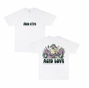 Acid Love 'Moments' Tee - White Heather Jersey Material