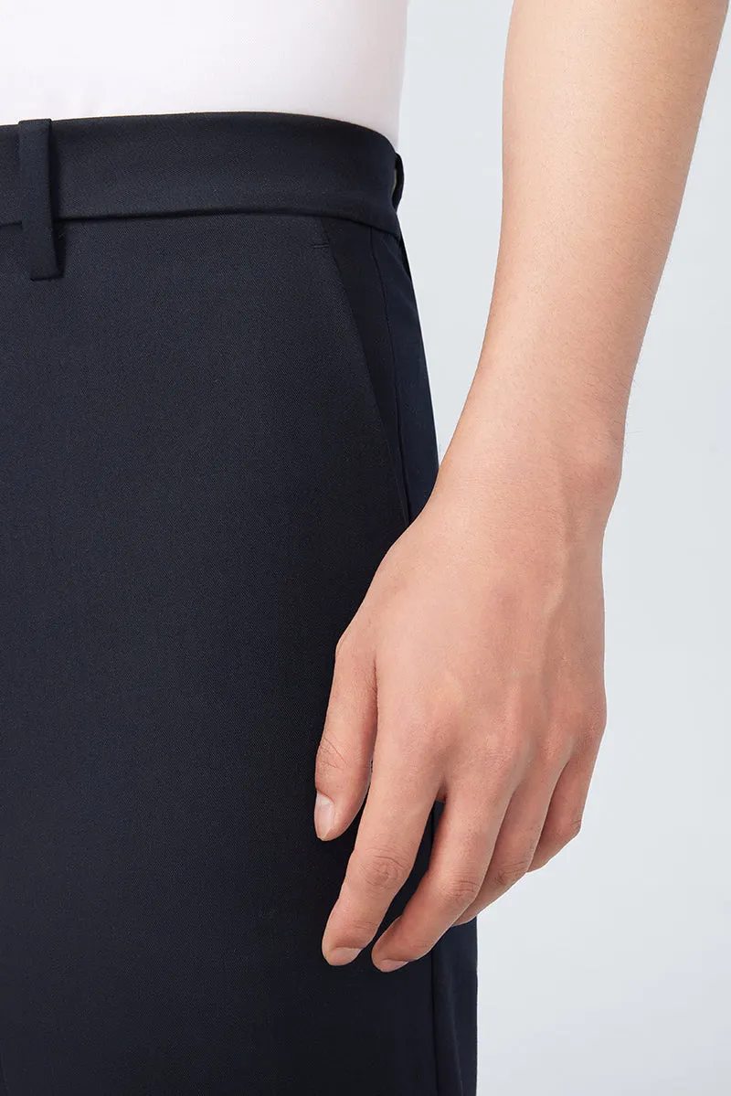 RecyclablePackaging Tailored Silhouette InstantCool Lightweight Twill Smart Pants | Black 1608NZ