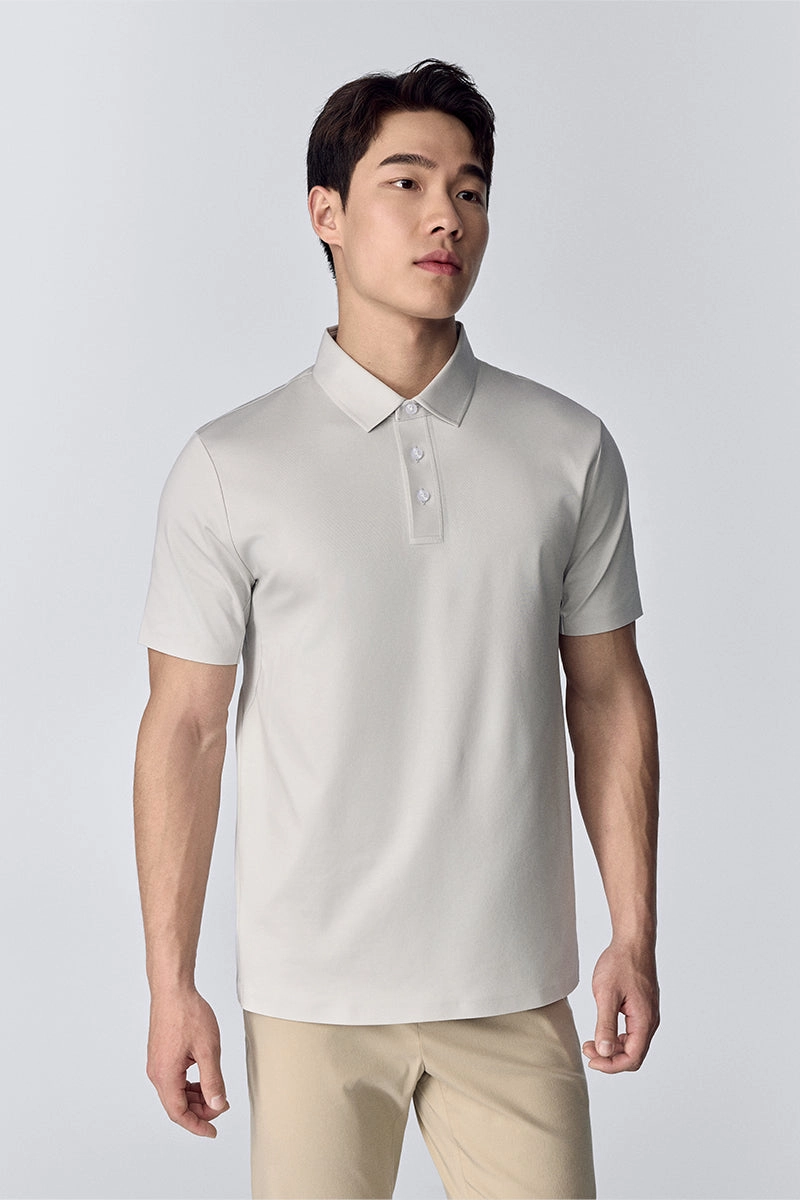 Summer Office InstantCool Jersey Polo | Light Grey GYFL01
