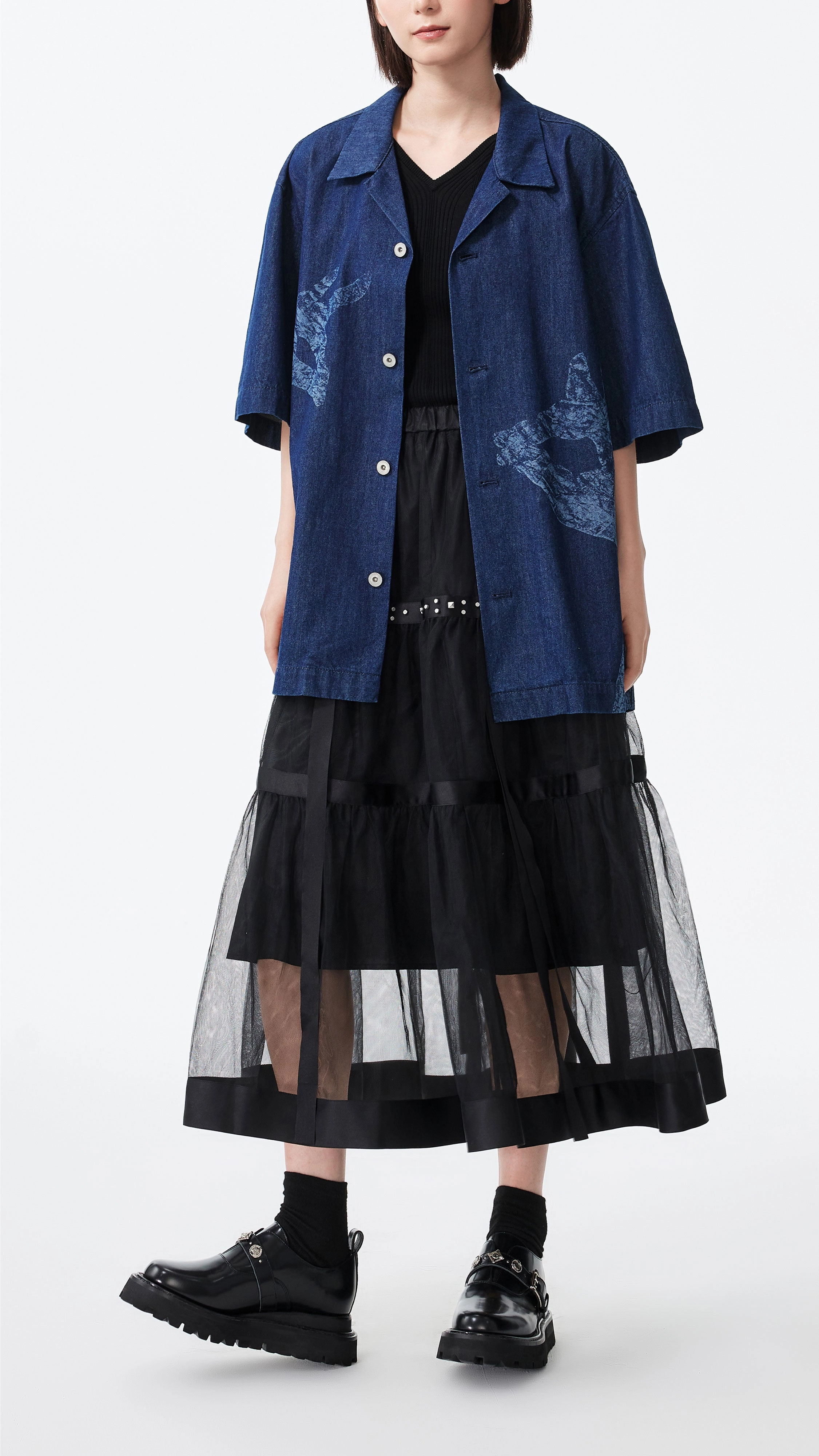 Tulle with Satin Skirt Hypoallergenic fabric Tie Dye Style