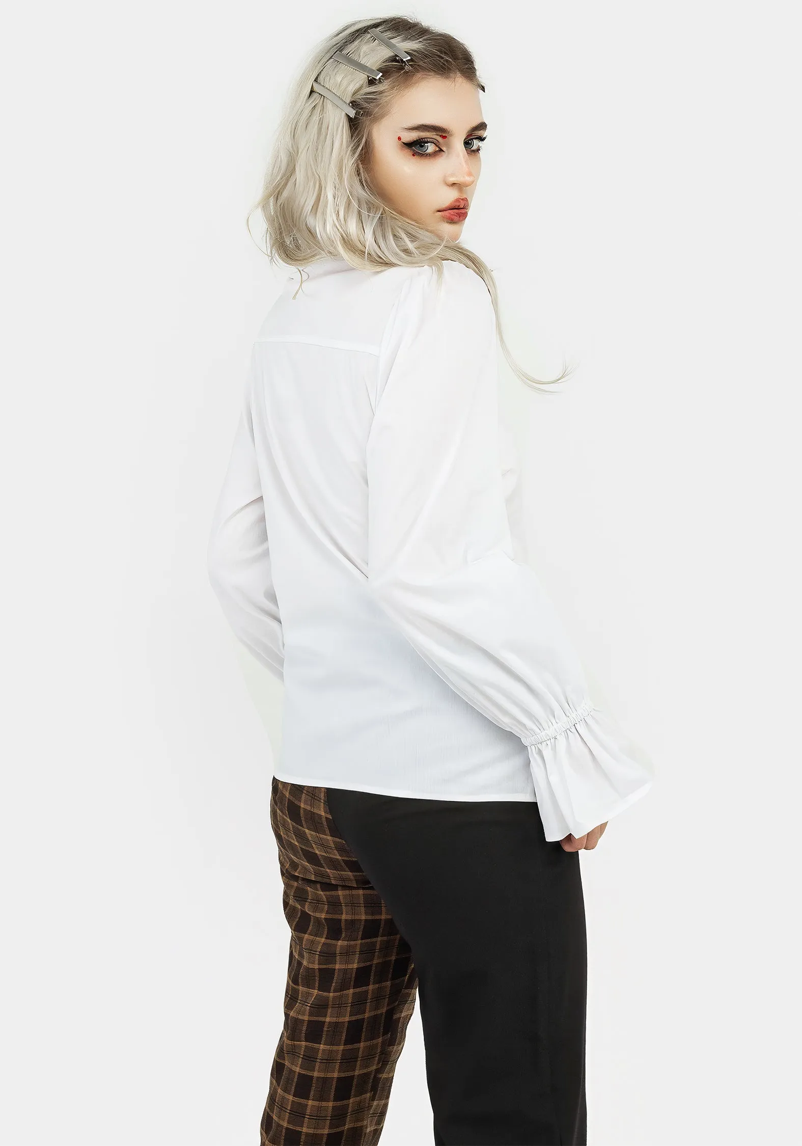 Tempora Embroidered Button Up Shirt Everyday Essential Outerwear Companion