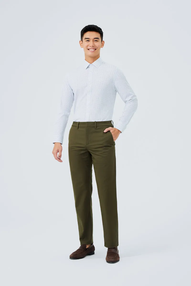 Waterless Dye Dress Shirt  | White Multi-Check 20812N Dressy look