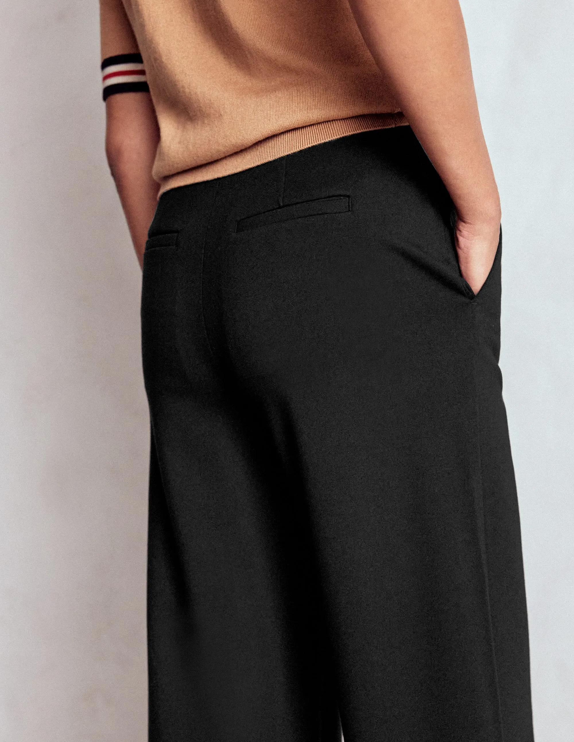 Belgravia Ponte Crop Trousers-BLACK TaglessComfort