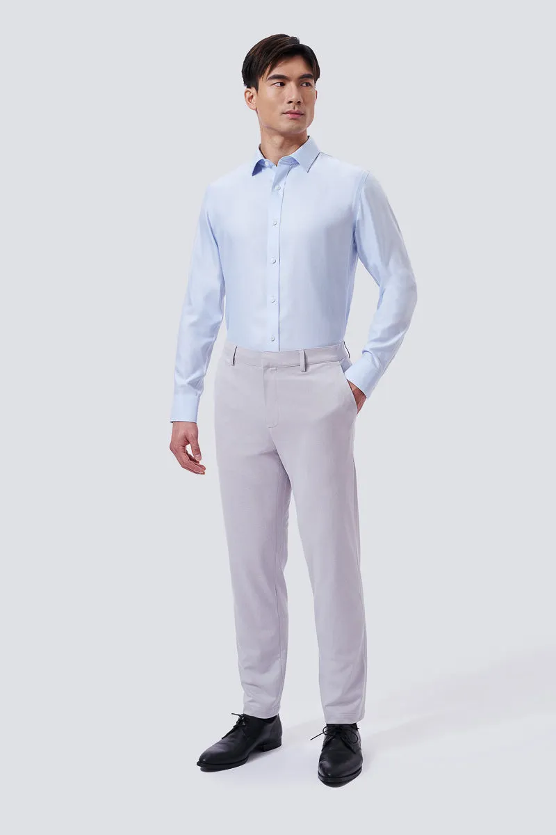 Eco-friendly Structured Shoulder Support InstantCool Dobby Dress Shirt | Light Blue 17803N