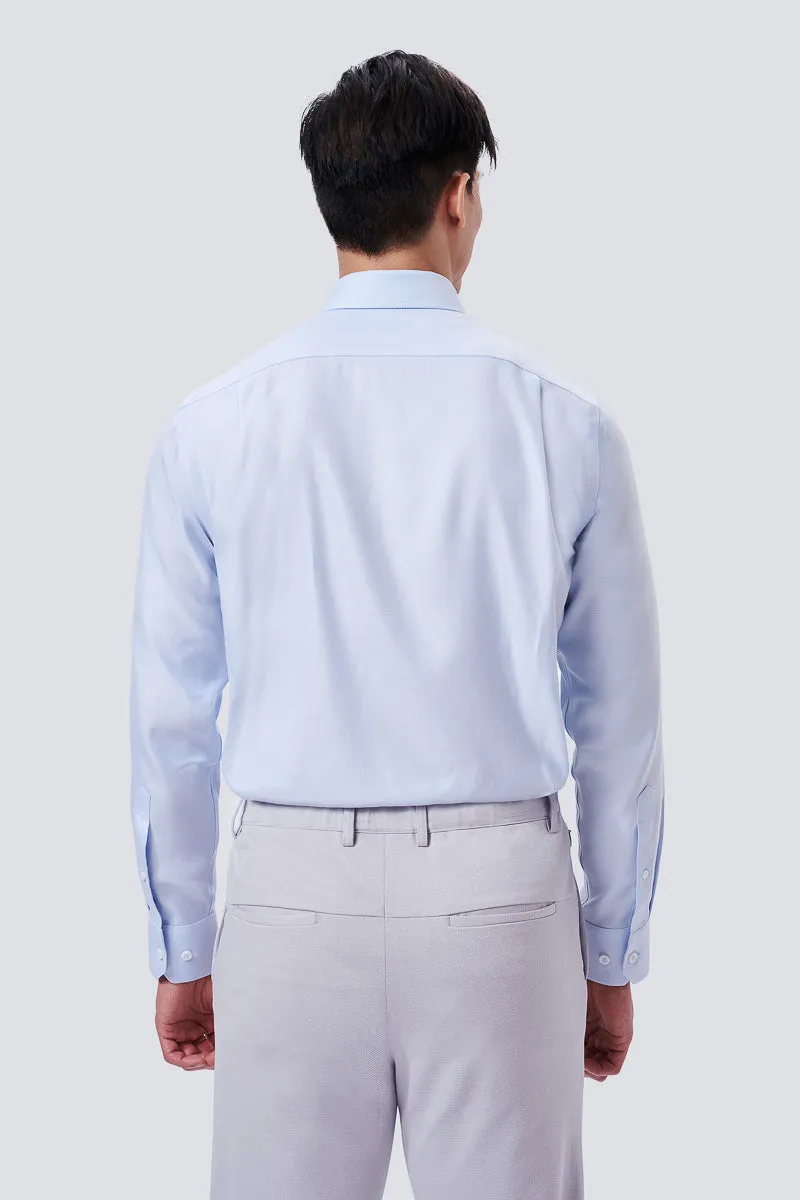 Double Stitched Seams Oversized style InstantCool Dobby Dress Shirt | Light Blue 17803N