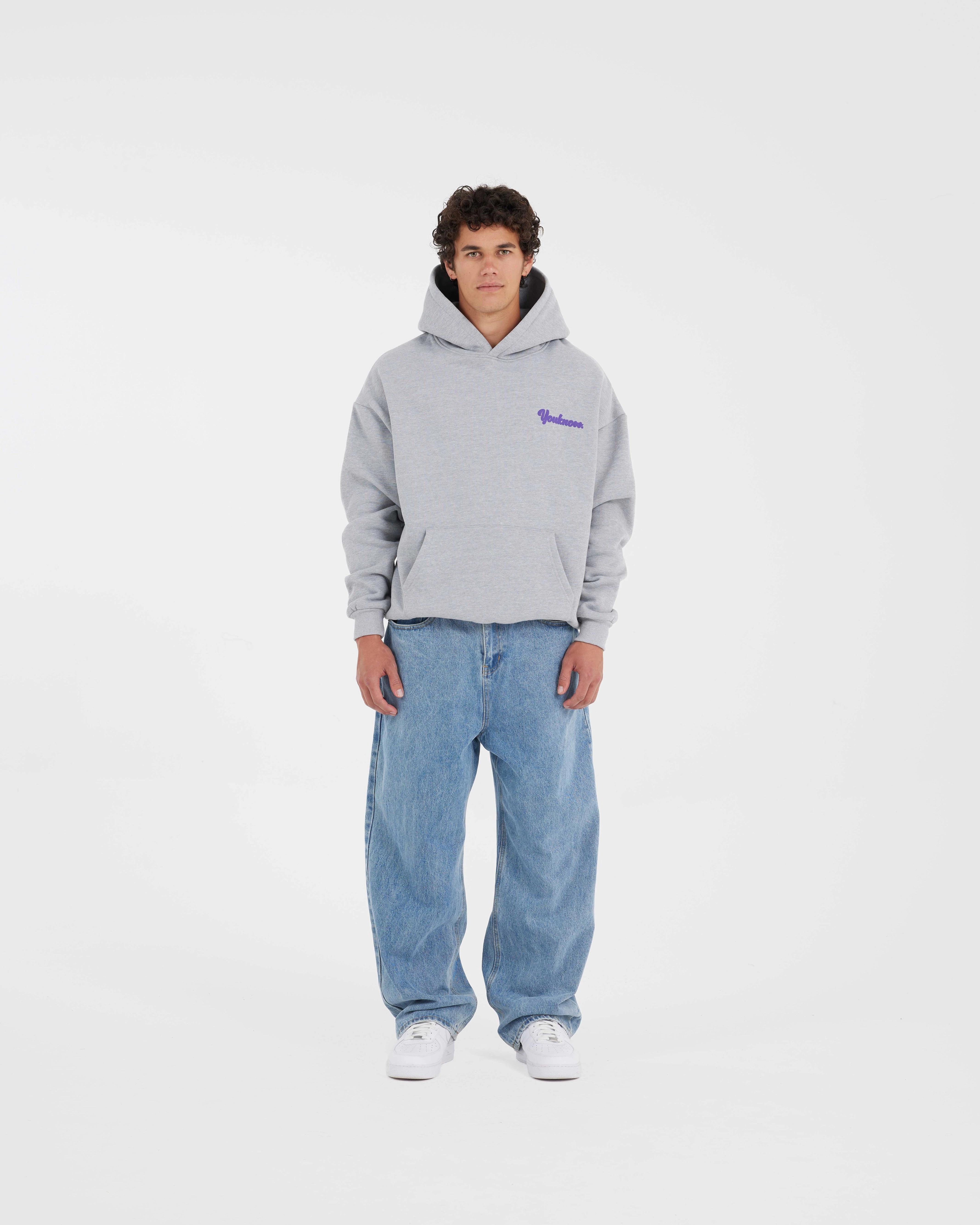 CIRCLE HOODIE | Ash Grey School Days Barbecue wear