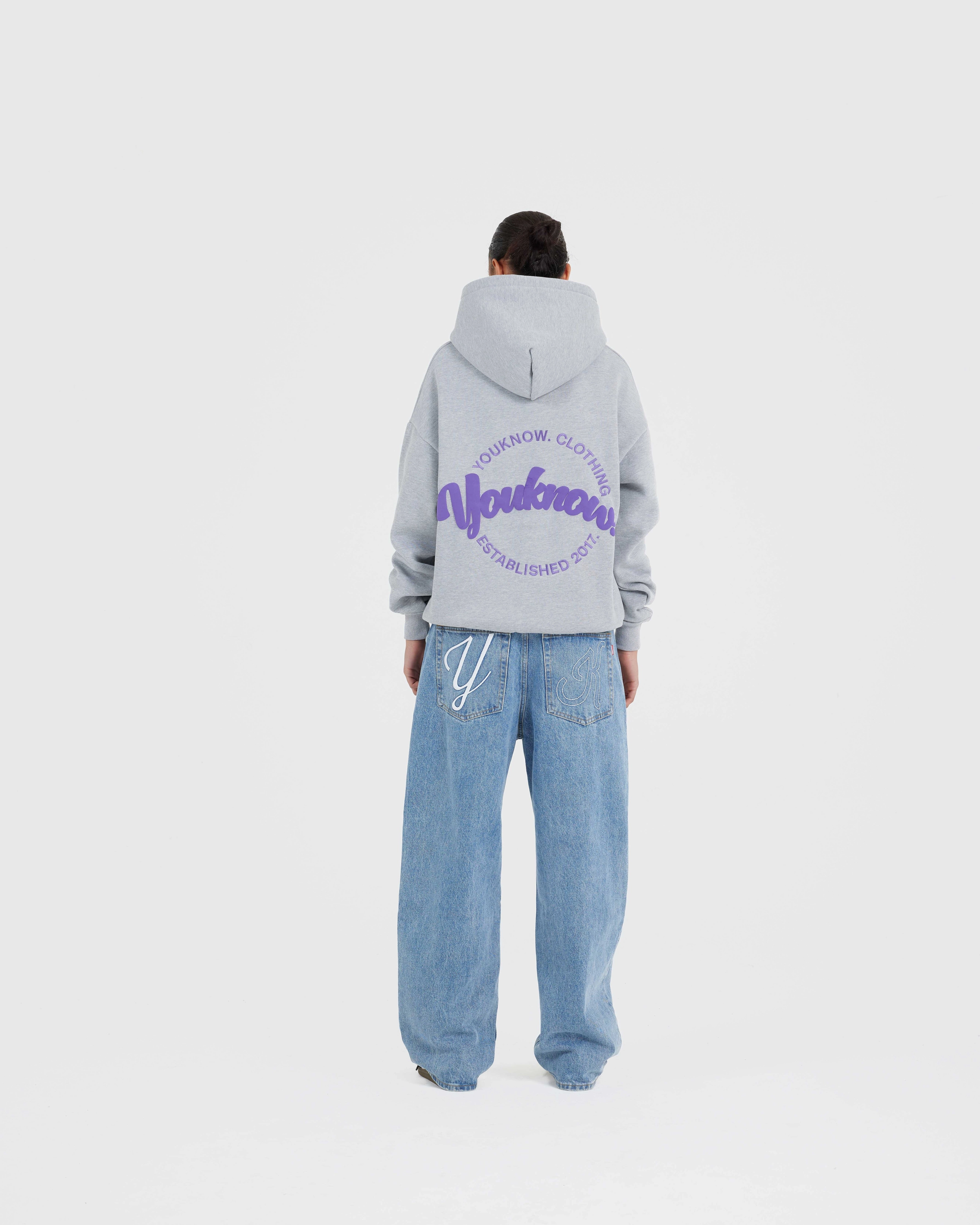 CIRCLE HOODIE | Ash Grey Sporty Edge