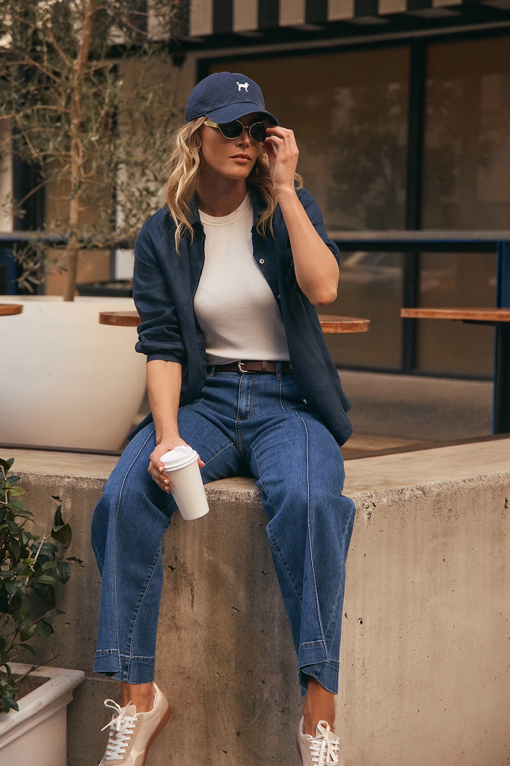 Holiday Vibes Date Night Lightweight Adrift Denim Wide Leg Jeans in Mid Wash