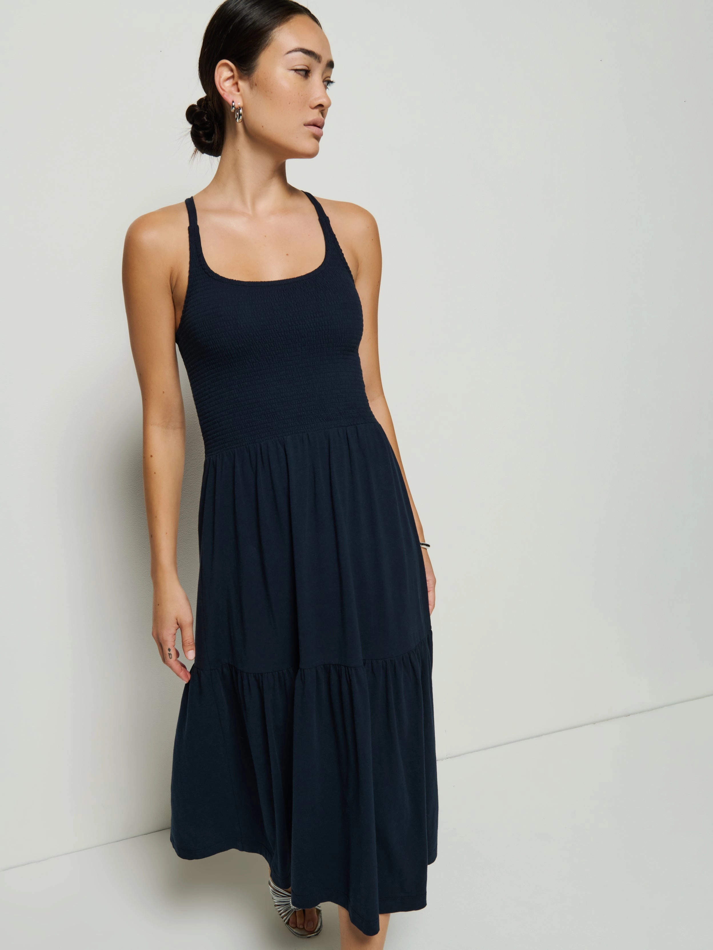 Summer Outfit Fashion Mix Penelope Smocked Midi
