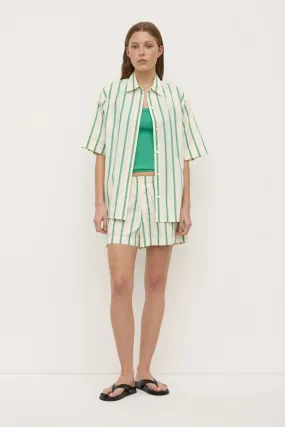 Agnes Stripe Short Sleeve Shirt Subtle Details