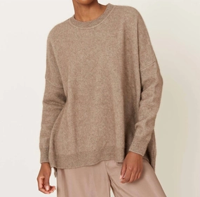 Winter Style Agns Knit Sweater In Latte
