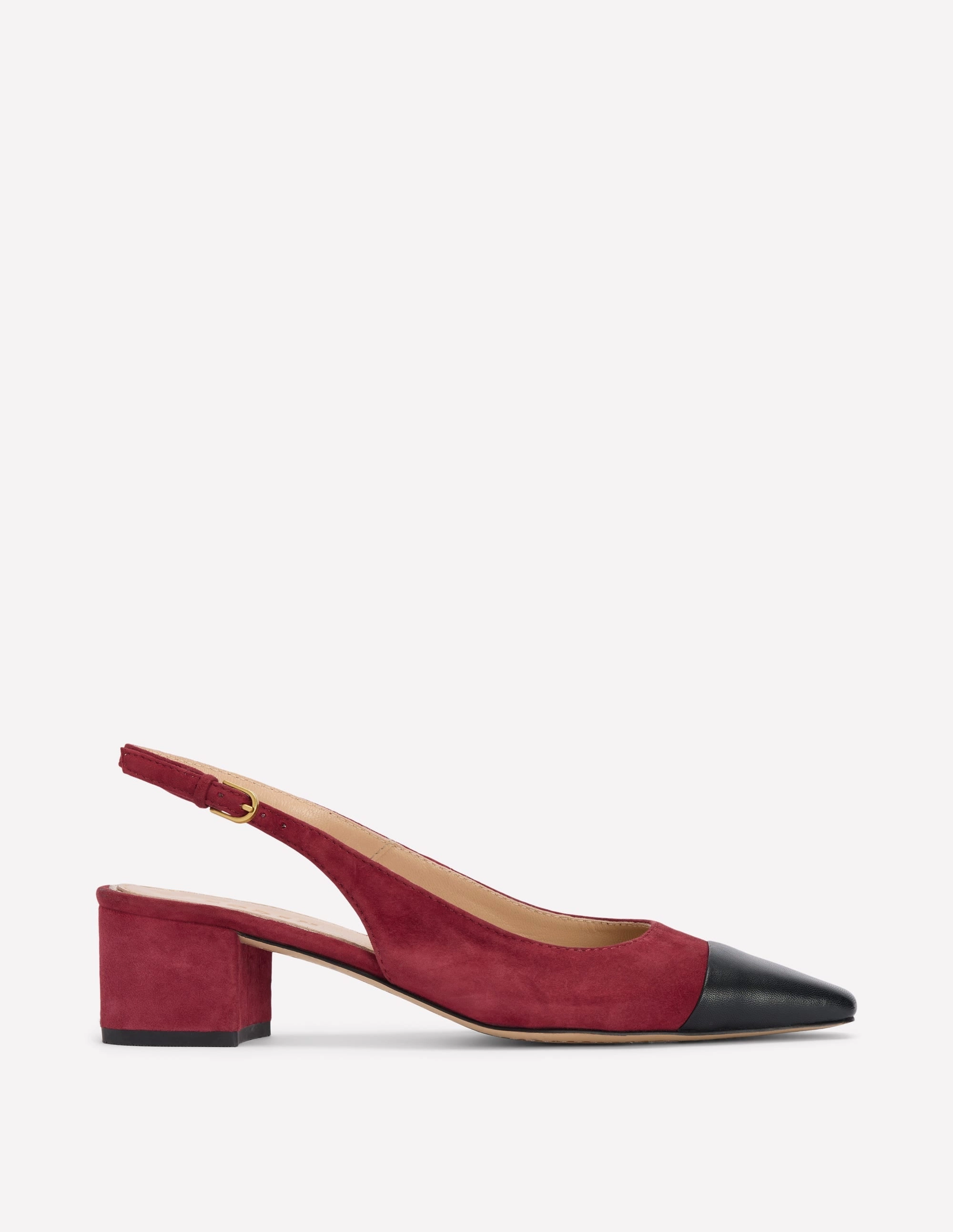 Ailsa Block Heel Slingbacks-Oxblood City Cool Open Toe Sandals