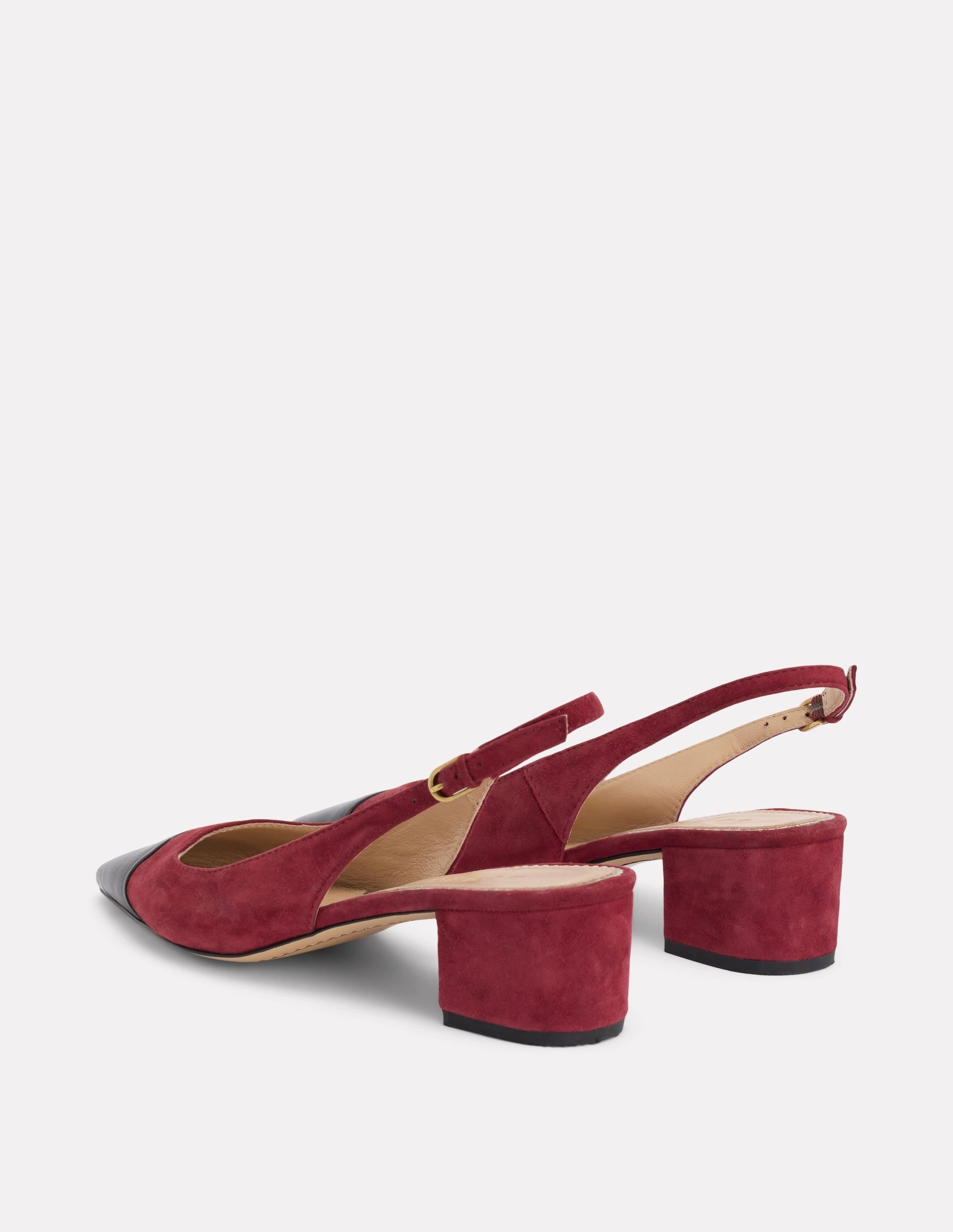 Ailsa Block Heel Slingbacks-Oxblood Cute Party Heels