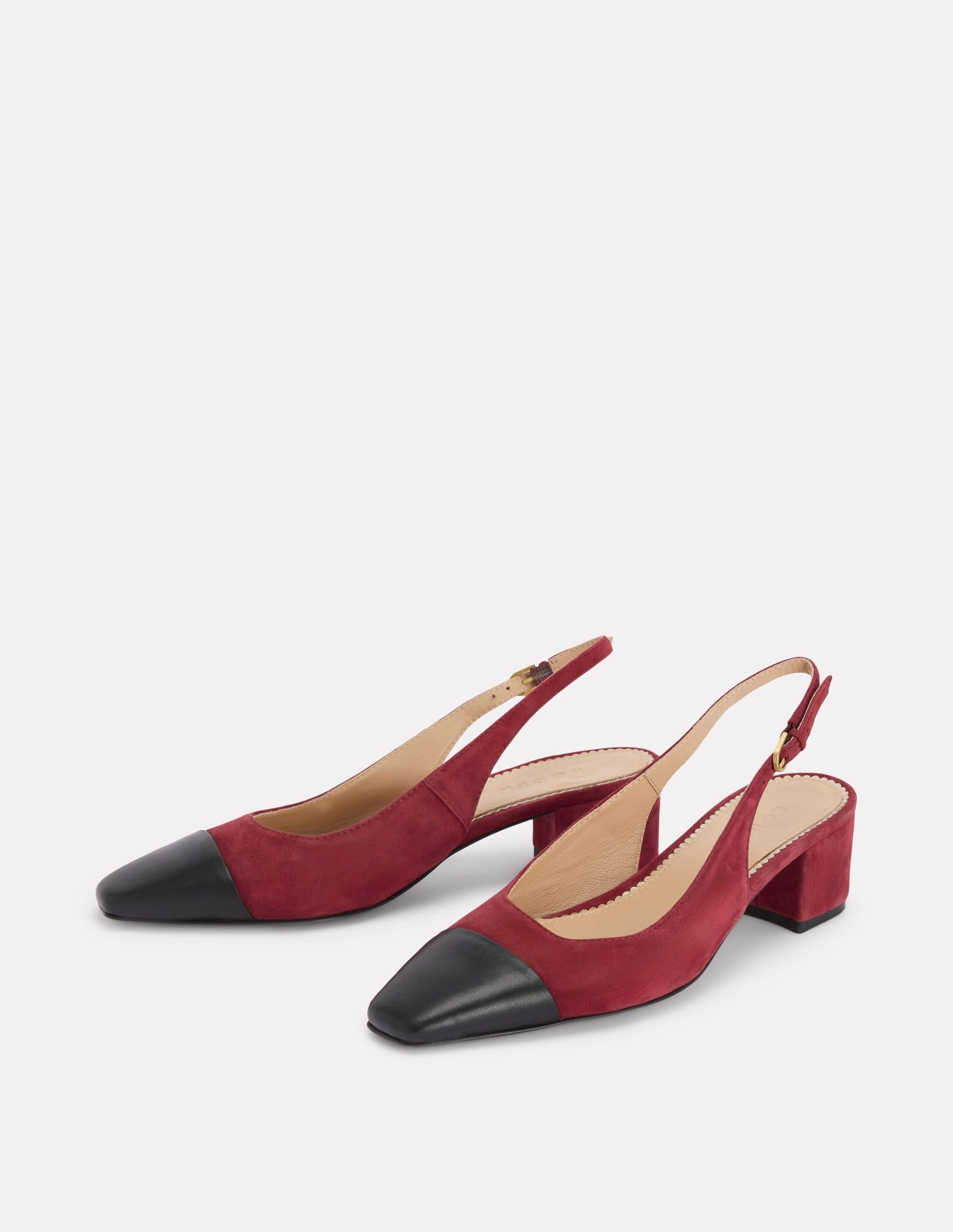Trendy Boots Ailsa Block Heel Slingbacks-Oxblood