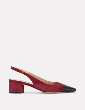Ailsa Block Heel Slingbacks-Oxblood City Cool Open Toe Sandals