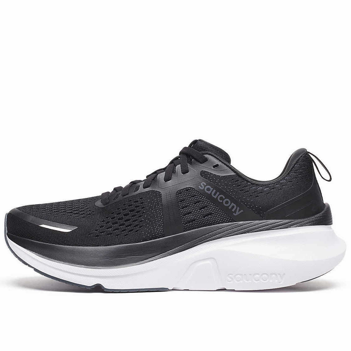 stylish running shoes Lightweight Running Option Men's Guide 18 Wide Fit Running Shoes Black / White