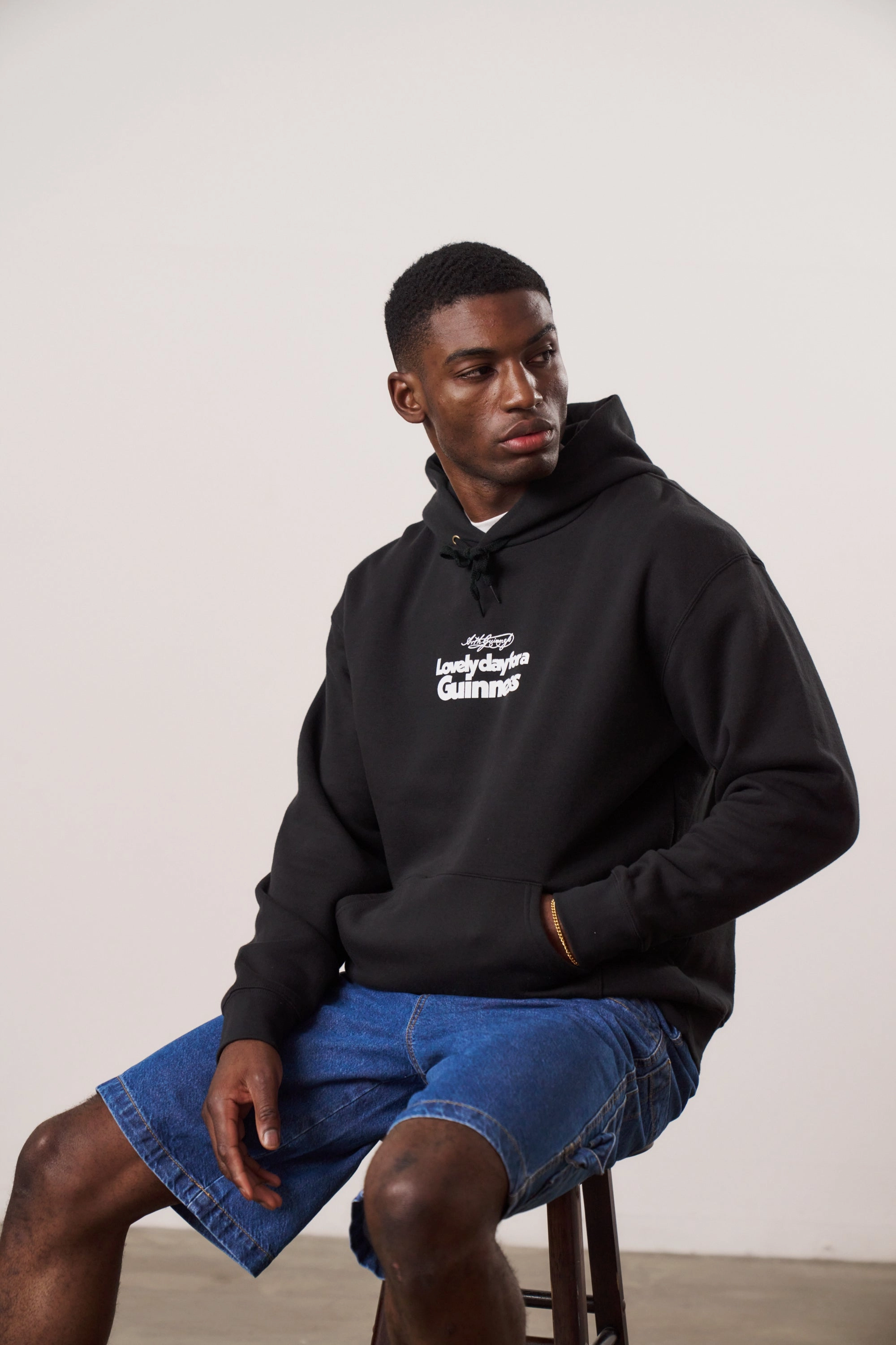 Thermal Lining Guinness x UN:IK 'Lovely Day' Hoodie - Black
