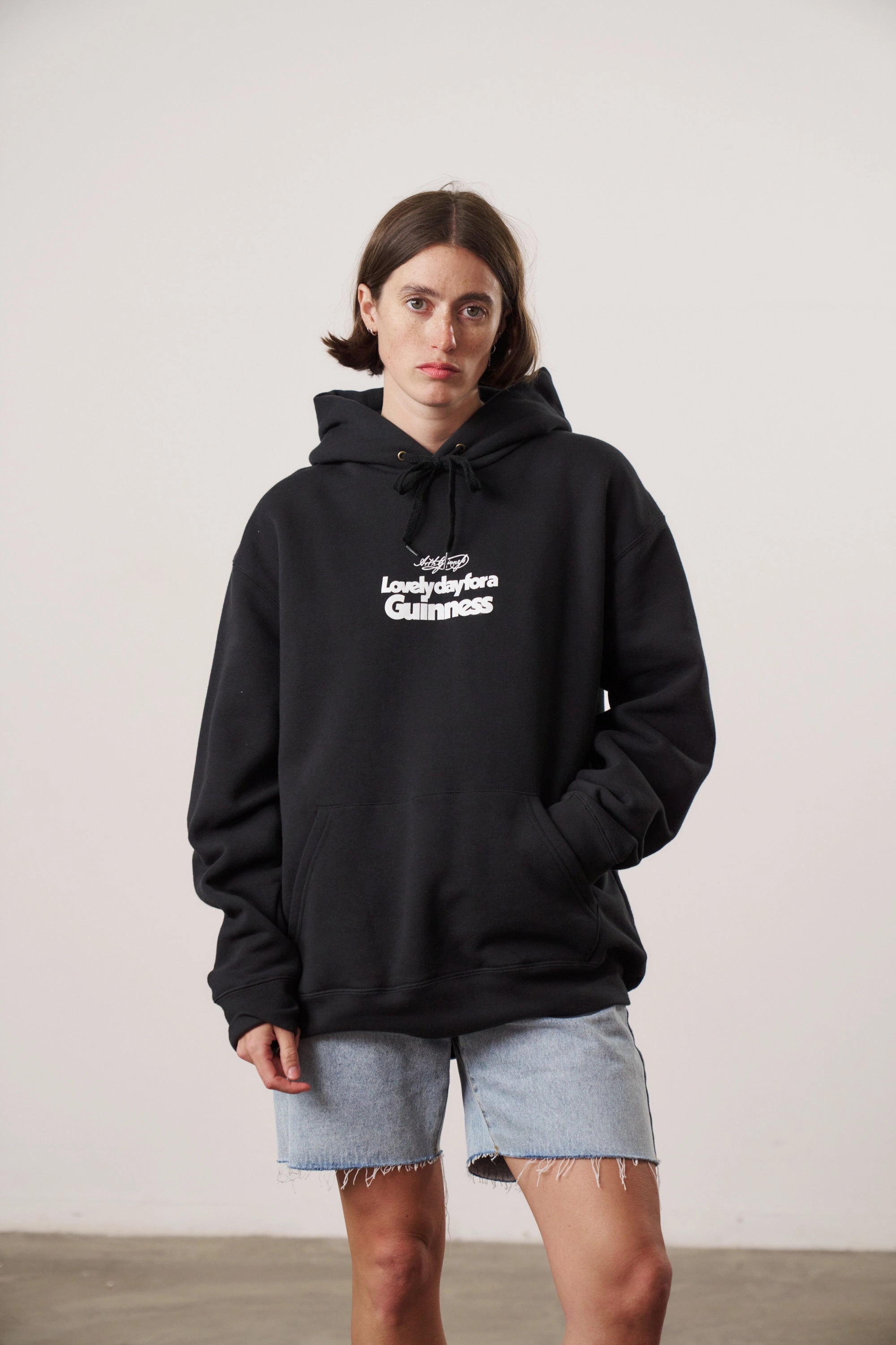 Guinness x UN:IK 'Lovely Day' Hoodie - Black Skater Vibe Glamorous touch