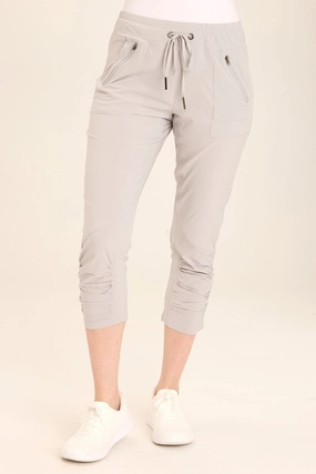 Aksana Whisper Stretch Ruched Active Slim Pant Comfortable fit