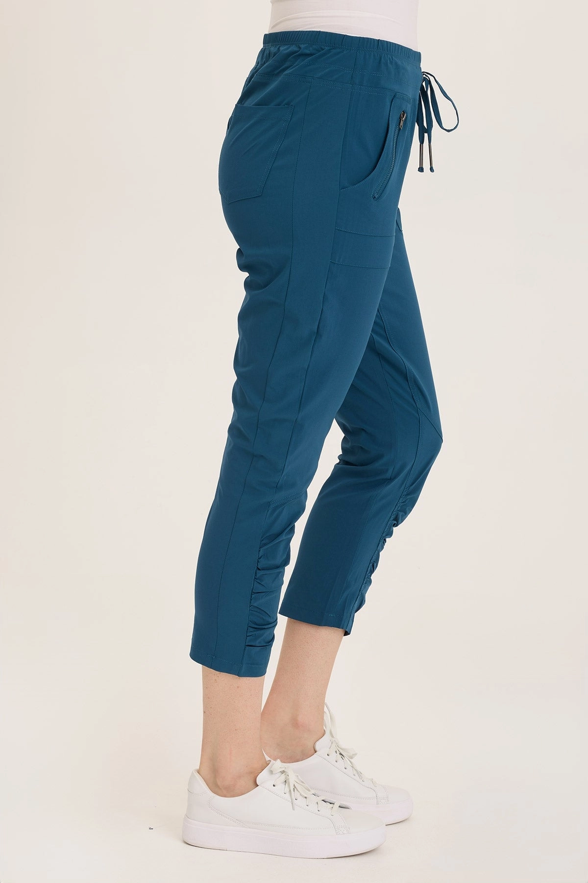 For Teens Skin Friendly Aksana Whisper Stretch Ruched Active Slim Pant